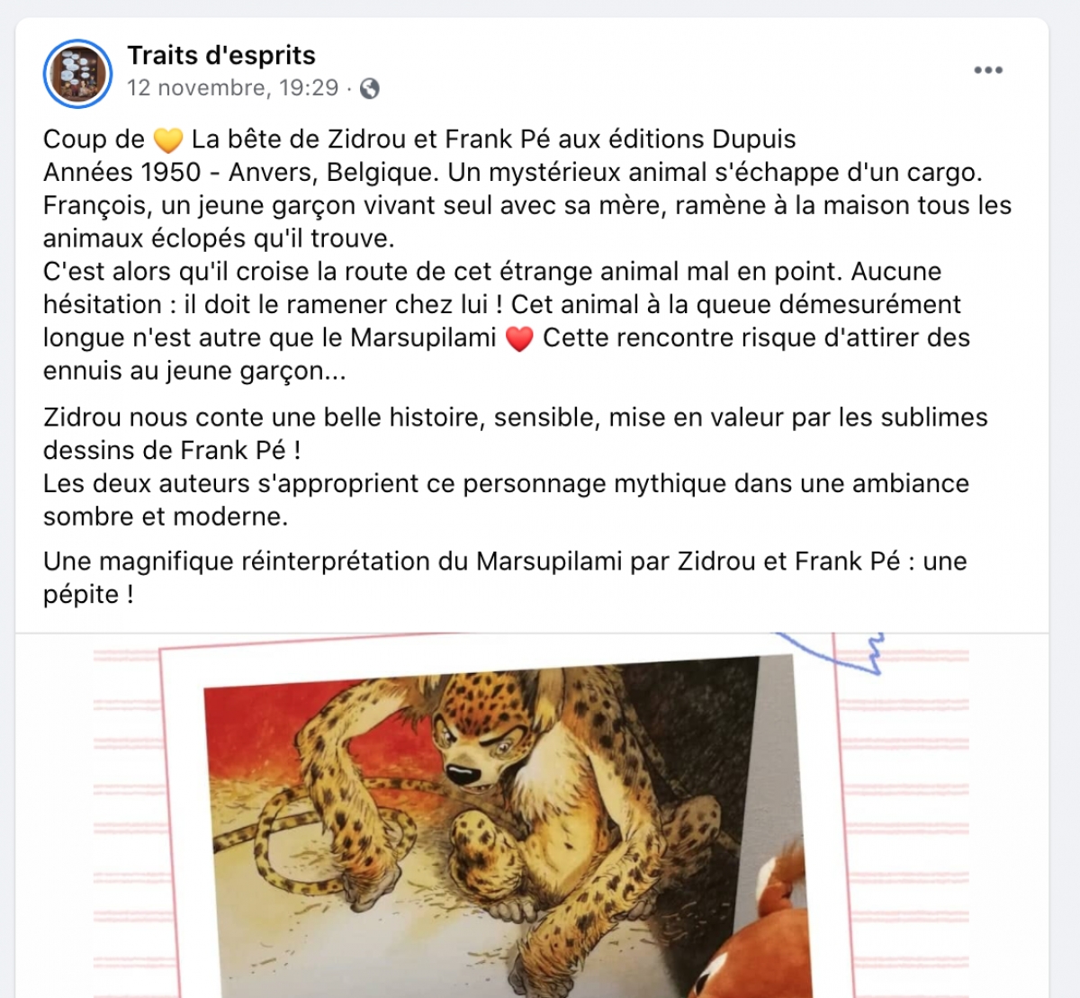 2020-11-12 : Traits d'esprits : Facebook post