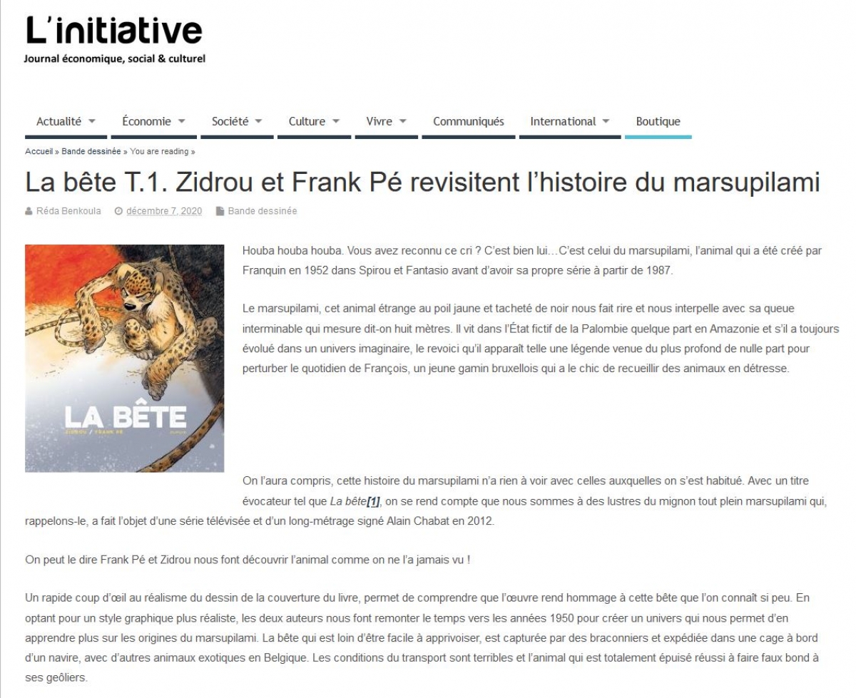 La revue de presse s'étend avec un article du Canada