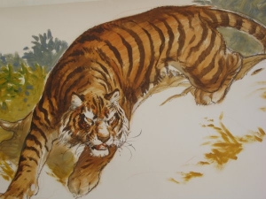2012 - Solli&egrave;s-Ville - grand dessin du tigre mena&ccedil;ant